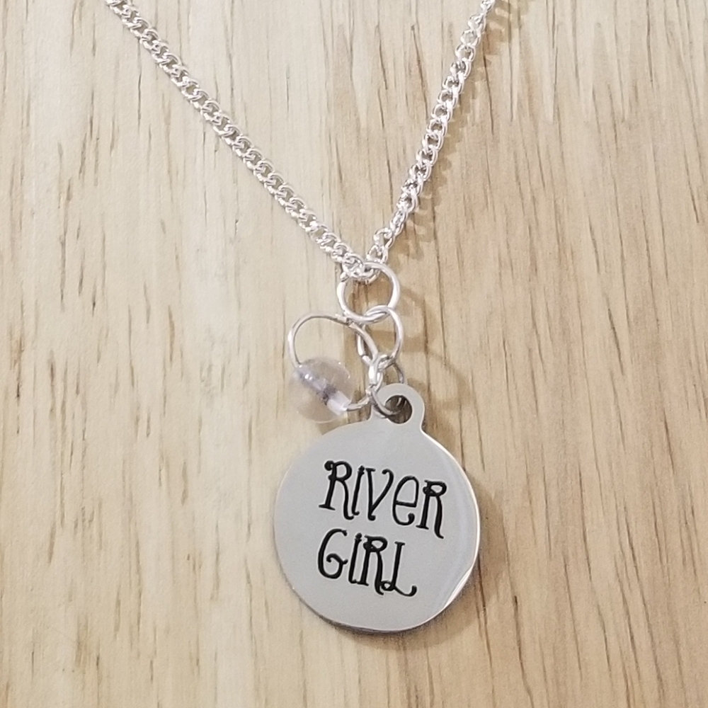Handcrafted Silver Plated 'River Girl' Necklace with Quartz - Picture 6 of 7